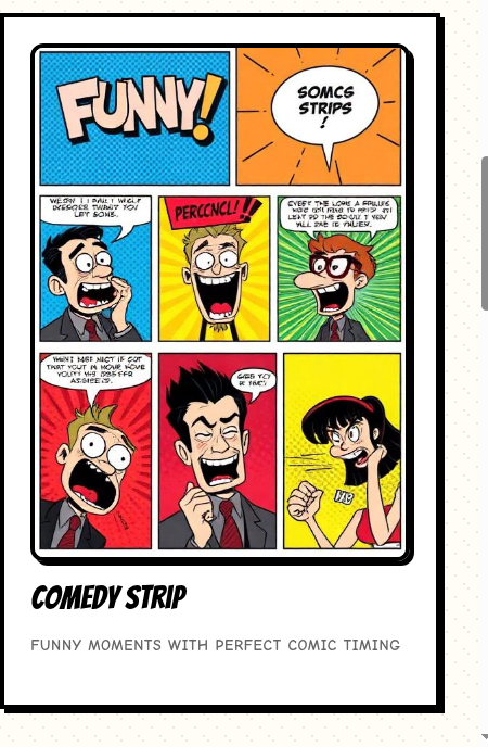 Comic Builders — comedy strip panel example